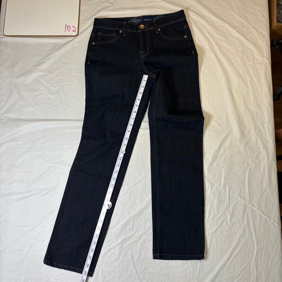 Style Co Jeans Women Size 4P Dark Wash Straight Leg Denim‎ Pants - Picture 4 of 9